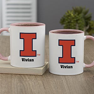 NCAA Illinois Fighting Illini Personalized Coffee Mug 11oz Pink - 33040-P