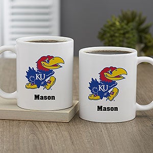 NCAA Kansas Jayhawks Personalized Coffee Mug 11oz White - 33042-S