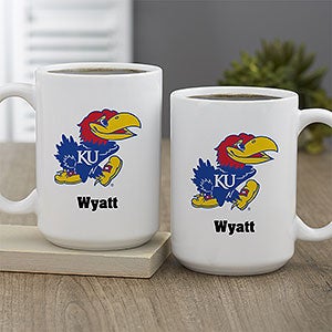 NCAA Kansas Jayhawks Personalized Coffee Mug 15oz White - 33042-L