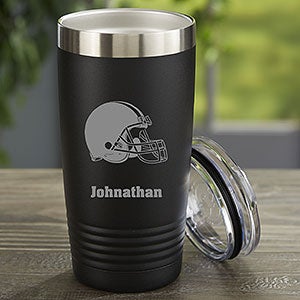 NFL Cleveland Browns Personalized 20 oz Black Stainless Steel Tumbler - 33065-B