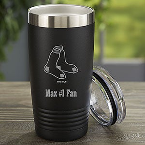 MLB Boston Red Sox Personalized 20 oz. Black Stainless Steel Tumbler - 33094-B