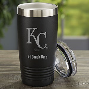 MLB Kansas City Royals Personalized 20 oz. Black Stainless Steel Tumbler - 33102-B