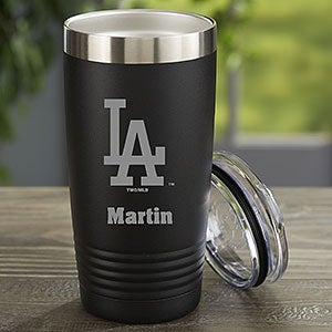MLB Los Angeles Dodgers Personalized 20 oz. Black Stainless Steel Tumbler - 33103-B