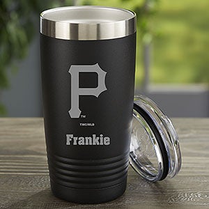 MLB Pittsburgh Pirates Personalized 20 oz. Black Stainless Steel Tumbler - 33111-B