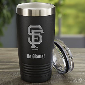 MLB San Francisco Giants Personalized 20 oz. Black Stainless Steel Tumbler - 33113-B