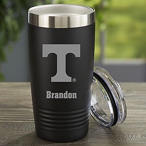 NCAA Tennessee Volunteers Personalized 20 oz. Black Stainless Steel Tumbler - 33127-B