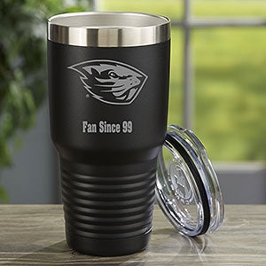 NCAA Oregon State Beavers Personalized 30oz Black Stainless Steel Tumbler - 33130-LB