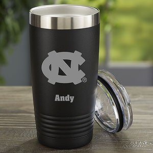 NCAA North Carolina Tar Heels Personalized 20 oz. Black Stainless Steel Tumbler - 33137-B