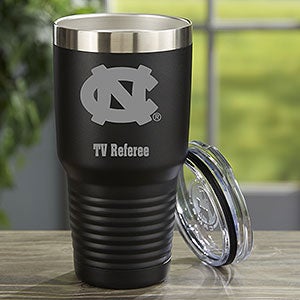 NCAA North Carolina Tar Heels Personalized 30oz Black Stainless Steel Tumbler - 33137-LB