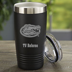 NCAA Florida Gators Personalized 20oz Black Stainless Steel Tumbler - 33159-B