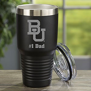 NCAA Baylor Bears Personalized 30oz Black Stainless Steel Tumbler - 33167-LB