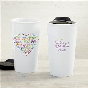 Close To Her Heart Personalized 12 oz. Double-Wall Ceramic Travel Mug - 33174