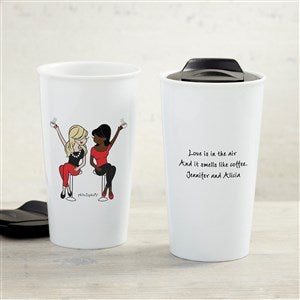 Best Friends philoSophies® Personalized 12 oz. Double-Walled Ceramic Travel Mug - 33175