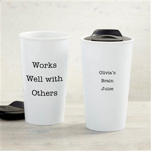 Office Expressions Personalized 12 oz. Double-Wall Ceramic Travel Mug - 33185