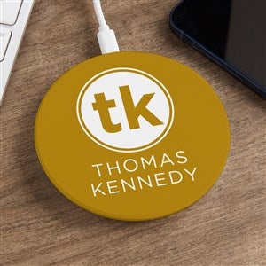 Modern Initials Personalized Wireless Charging Pad - 33255