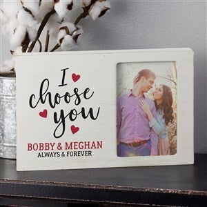 I Choose You Personalized Offset Wood Box Picture Frame - 33270
