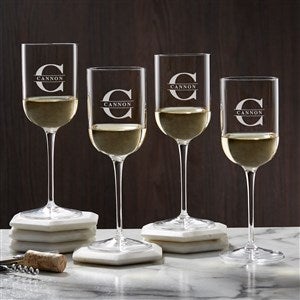 Lavish Last Name Personalized Luigi Bormioli Sublime 9.5oz White Wine Glass - 33278-W