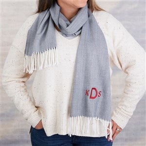 Classic Comfort Embroidered Cashmere Feel Herringbone Scarf - 33300