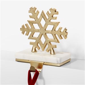 Metal  Marble Snowflake Christmas Stocking Holder - 33322-S