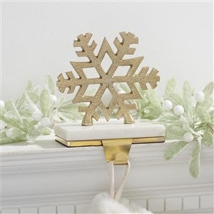 Metal & Marble Snowflake Christmas Stocking Holder - 33322-S