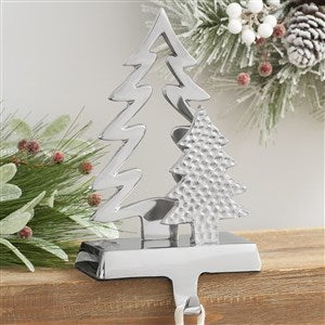Christmas Tree Silver Stocking Holder - 33323-T