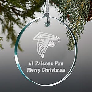 NFL Atlanta Falcons Personalized Premium Glass Ornament - 33345-P
