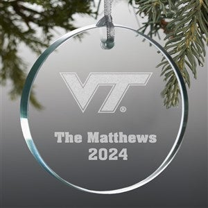 NCAA Virginia Tech Hokies Personalized Premium Glass Ornament - 33346-P