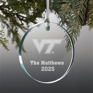 NCAA Virginia Tech Hokies Personalized Premium Glass Ornament - 33346-P