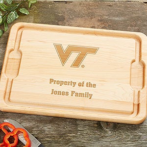 NCAA Virginia Tech Hokies Personalized Hardwood Cutting Board- 12x17 - 33348