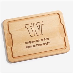 NCAA Wisconsin Badgers Personalized Maple Cutting Board 12x17 - 33349