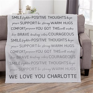 Words of Encouragement Personalized 50x60 Plush Fleece Blanket - 33353-F