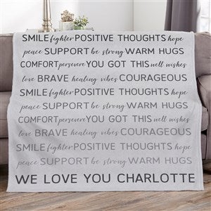 Words of Encouragement Personalized 60x80 Plush Fleece Blanket - 33353-L