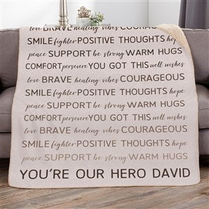 Words of Encouragement Personalized 50x60 Sherpa Blanket - 33353-S