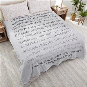 Words of Encouragement Personalized 90x90 Plush Queen Fleece Blanket - 33353-QU