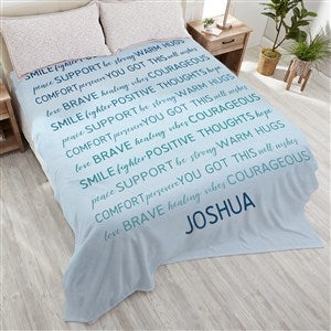 Words of Encouragement Personalized 90x108 Plush King Fleece Blanket - 33353-K