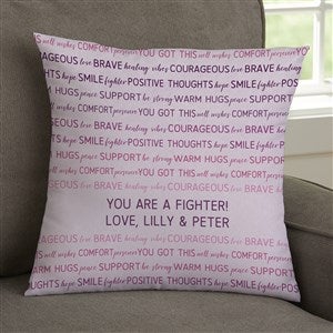 Words of Encouragement Personalized 14x14 Velvet Throw Pillow - 33354-SV