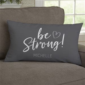 Words of Encouragement Personalized Lumbar Velvet Throw Pillow - 33354-LBV