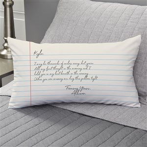 Love Letter Personalized Velvet Lumbar Throw Pillow - 33365-LBV