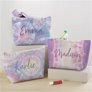 Pastel Tie Dye Personalized Makeup Bag - 33367