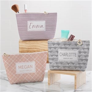 Hand Drawn Patterns Personalized Makeup Bag - 33378