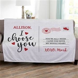 I Choose You Personalized 50x60 Plush Fleece Blanket - 33381