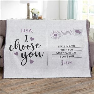 I Choose You  Personalized 56x60 Woven Throw - 33381-A