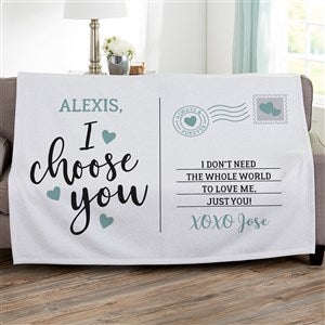 I Choose You Personalized 50x60 Sweatshirt Blanket - 33381-SW