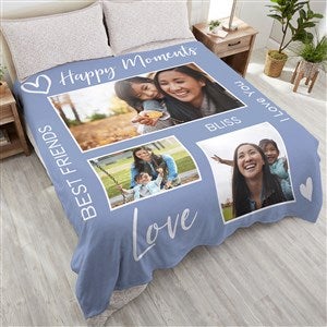 Photo Collage For Her Personalized 90x90 Plush Queen Fleece Photo Blanket - 33384-QU