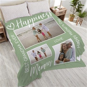 Photo Collage For Her Personalized 90x108 Plush King Fleece Photo Blanket - 33384-K