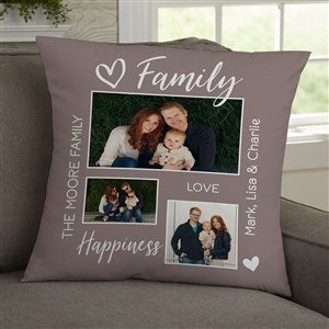 For Her Photo Collage Personalized 18x18 Throw Pillow - 33385-L