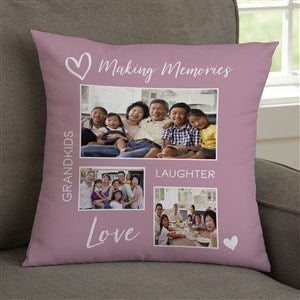 Photo Gallery For Grandparents Personalized 14x14 Velvet Throw Pillow - 33387-SV