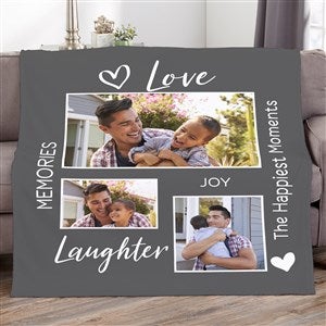Photo Collage For Him Personalized 50x60 Plush Fleece Blanket - 33392-F