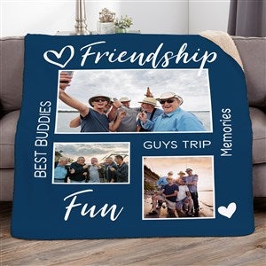 Photo Collage For Him Personalized 50x60 Sherpa Blanket - 33392-S