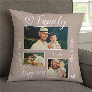 Photo Collage For Him Personalized Photo 14x14 Throw Pillow - 33393-S